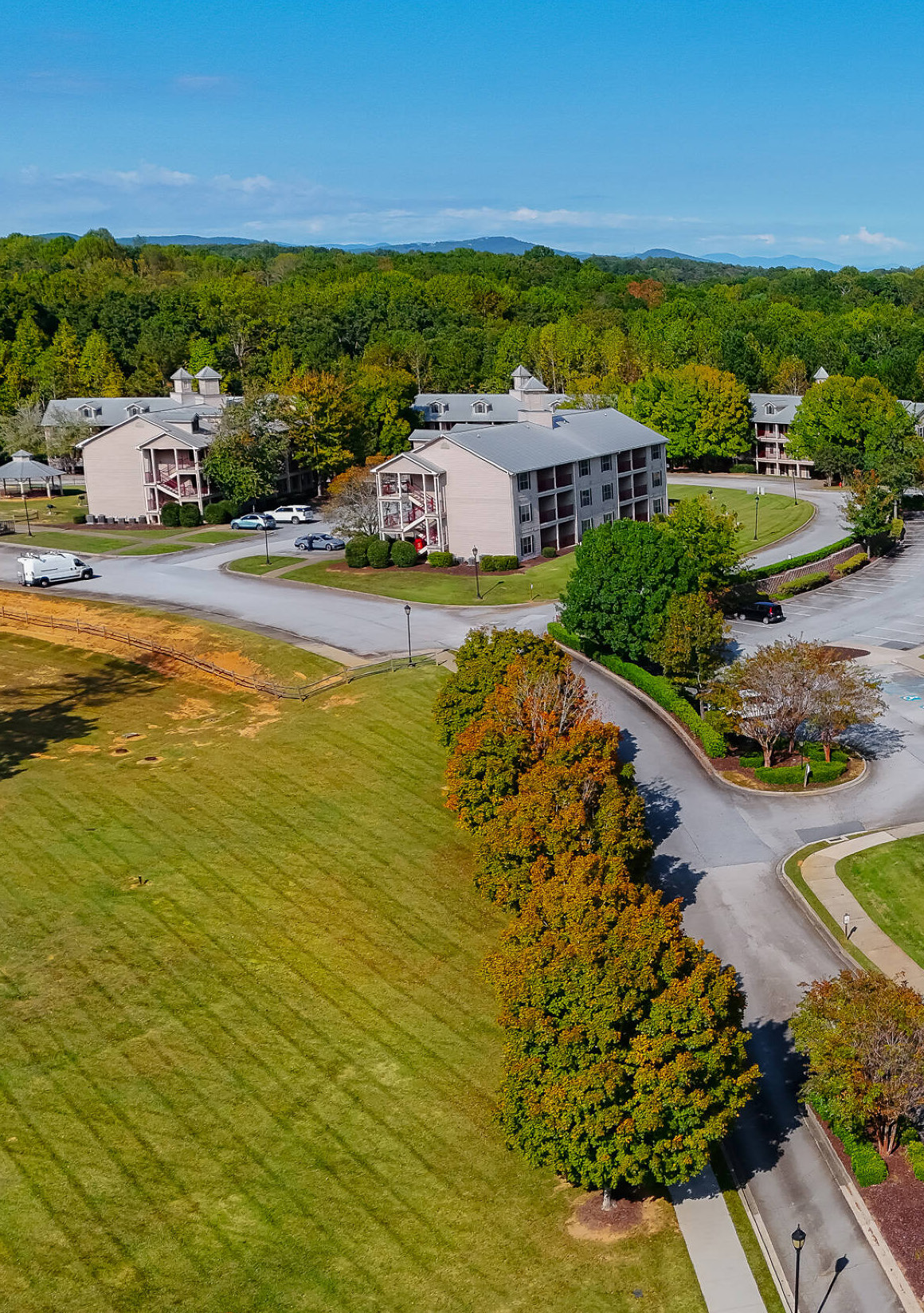 Mountain lodge residences with Blue Ridge views