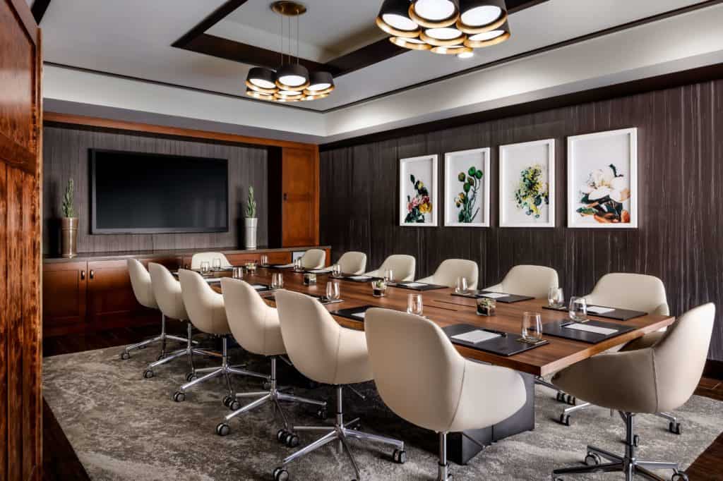 Private boardroom for small group retreats at Apple Mountain