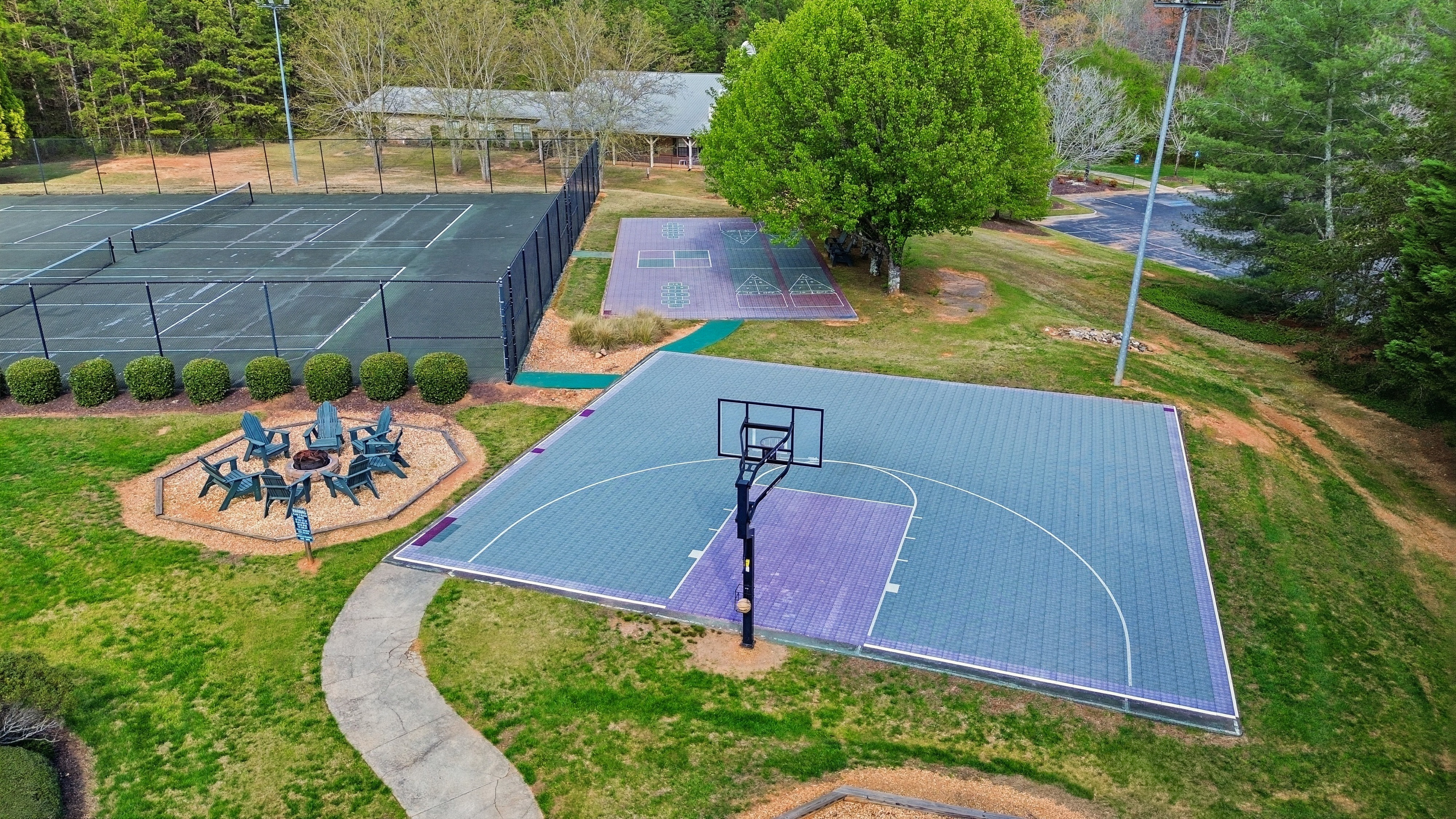 Basketball Court & Fire Pit