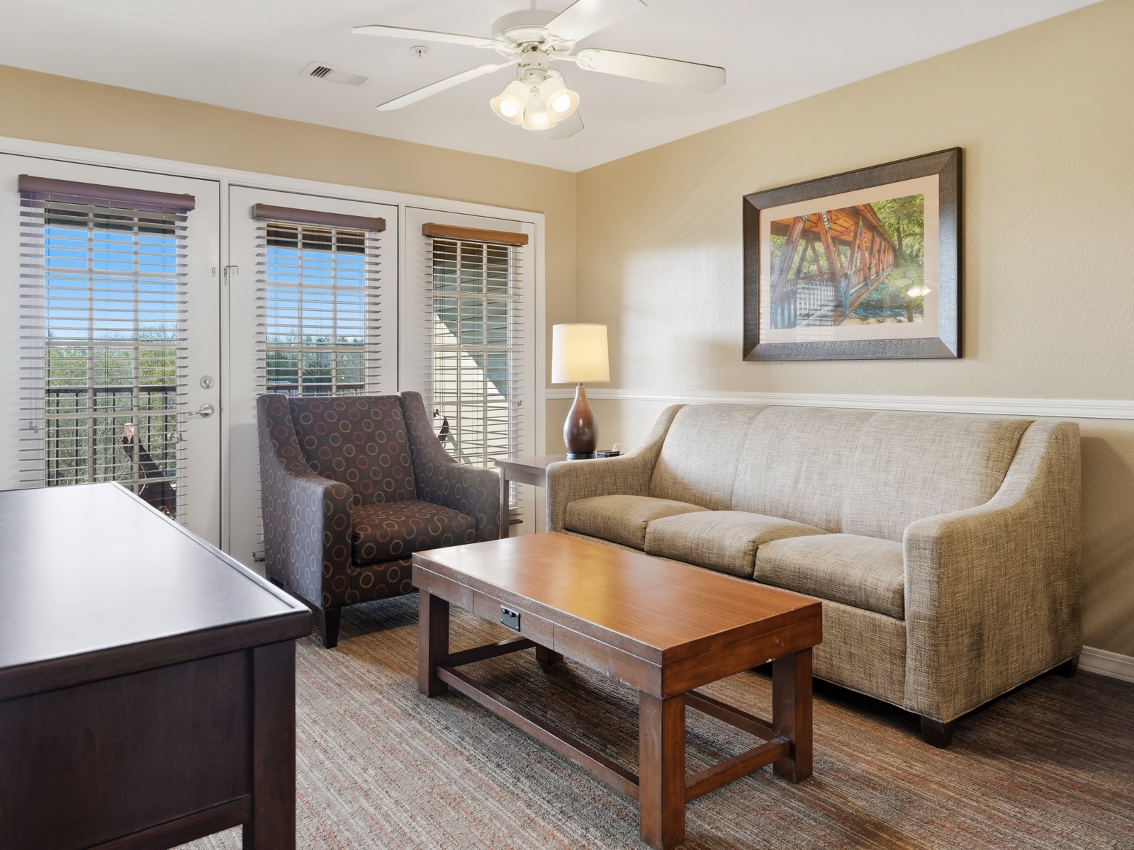 Cabin Residence dining and living room