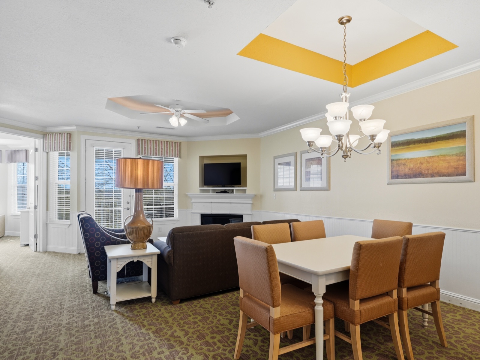 Presidential Penthouse dining and living area